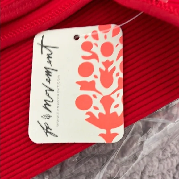 FP Movement Free Throw One Shoulder Red Asymmetrical Crop Tank Top - Picture 6 of 6